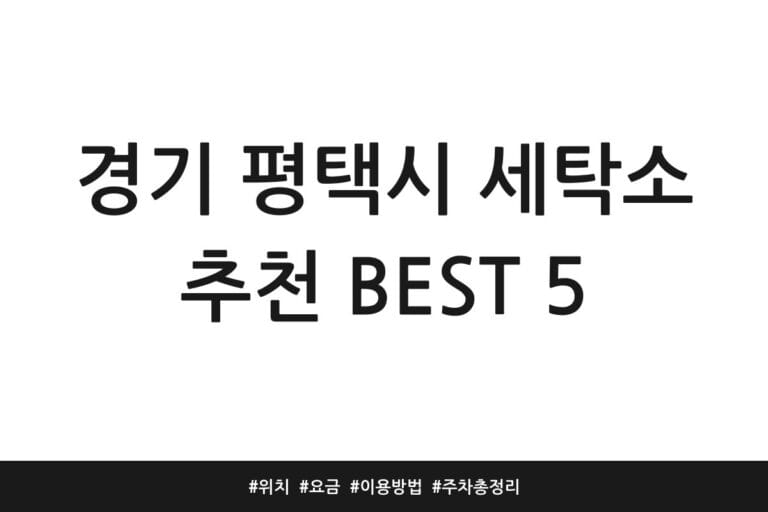 경기 평택시 세탁소 추천 BEST 5 | 위치 | 요금 | 이용방법 | 주차 총정리