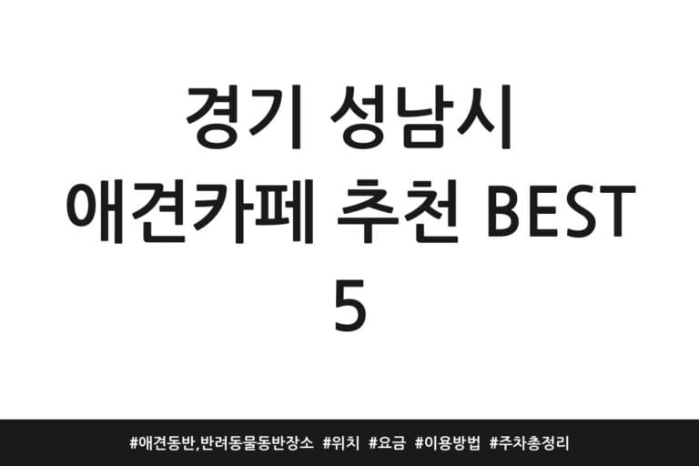 경기 성남시 애견카페 추천 BEST 5 | 애견동반, 반려동물 동반 장소 | 위치 | 요금 | 이용방법 | 주차 총정리