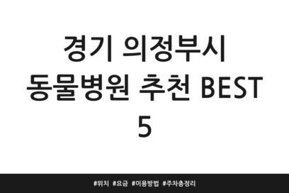 경기 의정부시 동물병원 추천 BEST 5 | 위치 | 요금 | 이용방법 | 주차 총정리