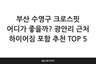 부산 수영구 크로스핏 어디가 좋을까? 광안리 근처 하이어짐 포함 추천 TOP 5 | 숨고 후기까지