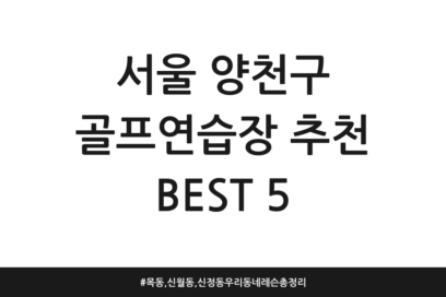 서울 양천구 골프연습장 추천 BEST 5 | 목동, 신월동, 신정동 우리동네 레슨 총정리