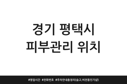 경기 평택시 피부관리 위치 | 영업시간 | 전화번호 | 주차 안내 총정리 (숨고, 비전동 인기샵)